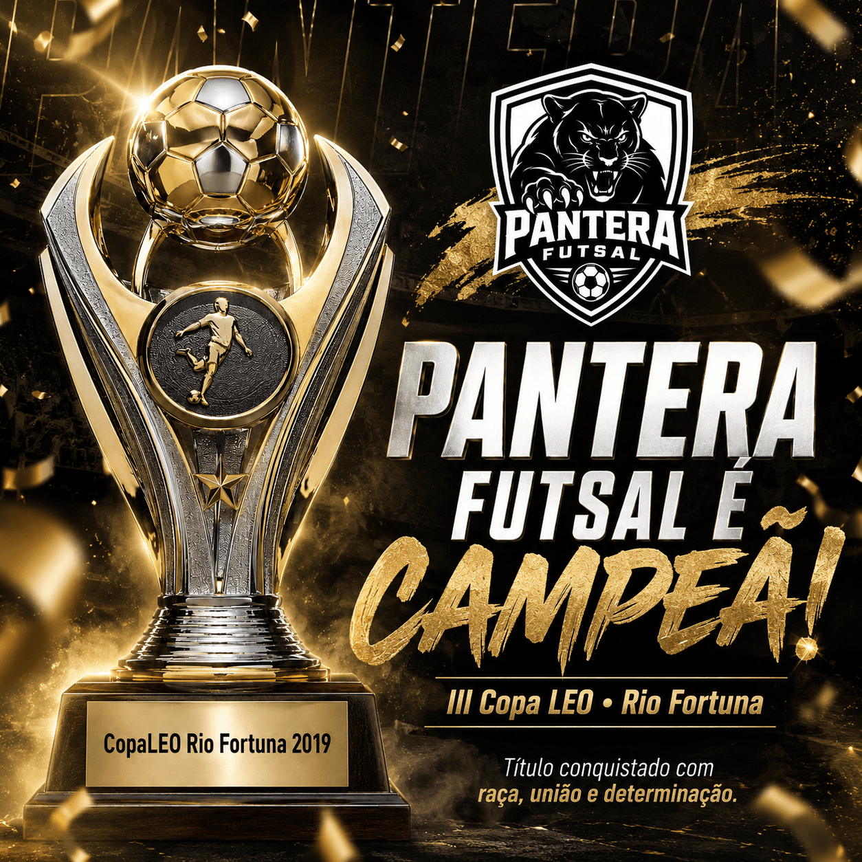 Pantera Futsal campeã da III Copa LEO em Rio Fortuna em 2019